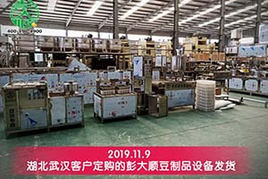 湖北武汉余老板订购的彭大顺豆制品设备已顺利发货